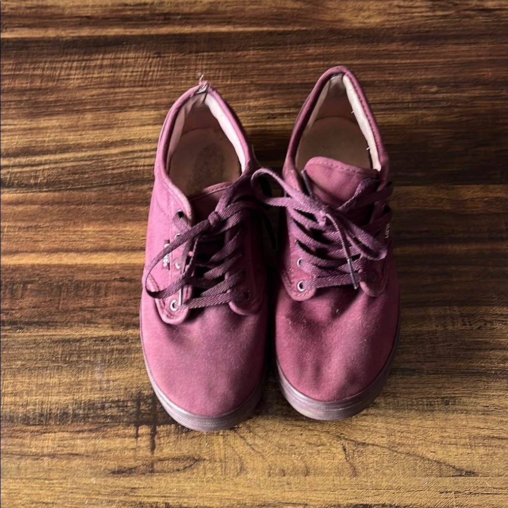 VANS Women's Burgundy Canvas Sneakers